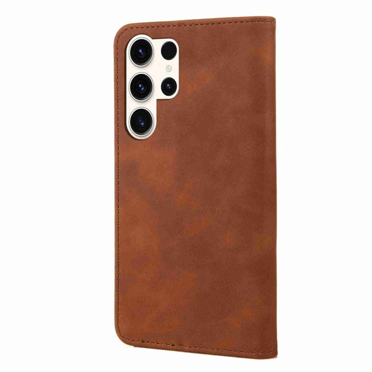 For Samsung Galaxy S24 Ultra 5G Skin Feel Splicing Leather Phone Case(Brown) - HoMEdemic™ 