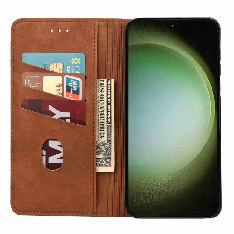 For Samsung Galaxy S24 Ultra 5G Skin Feel Splicing Leather Phone Case(Brown) - HoMEdemic™ 