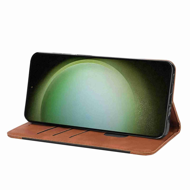 For Samsung Galaxy S24 Ultra 5G Skin Feel Splicing Leather Phone Case(Brown) - HoMEdemic™ 