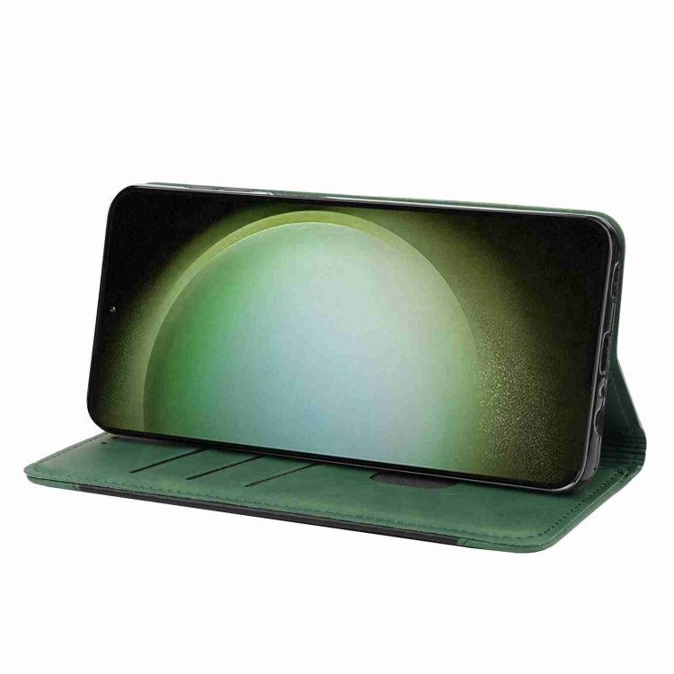 For Samsung Galaxy S24 Ultra 5G Skin Feel Splicing Leather Phone Case(Green) - HoMEdemic™ 