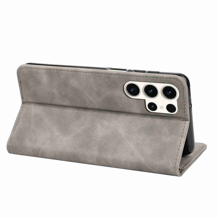 For Samsung Galaxy S24 Ultra 5G Skin Feel Splicing Leather Phone Case(Grey) - HoMEdemic™ 