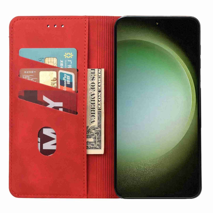 For Samsung Galaxy S24 Ultra 5G Skin Feel Splicing Leather Phone Case(Red) - HoMEdemic™ 