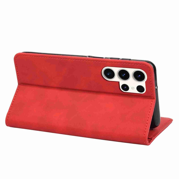 For Samsung Galaxy S24 Ultra 5G Skin Feel Splicing Leather Phone Case(Red) - HoMEdemic™ 