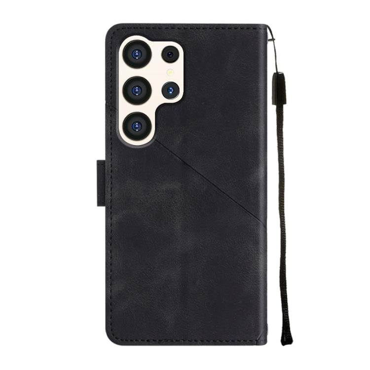 For Samsung Galaxy S24 Ultra 5G Skin-feel Embossed Leather Phone Case(Black) - HoMEdemic™ 