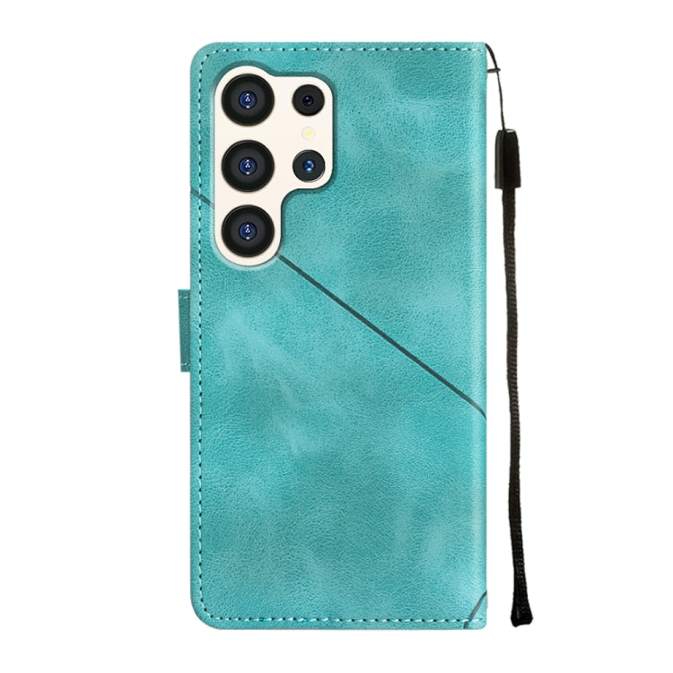 For Samsung Galaxy S24 Ultra 5G Skin-feel Embossed Leather Phone Case(Green) - HoMEdemic™ 