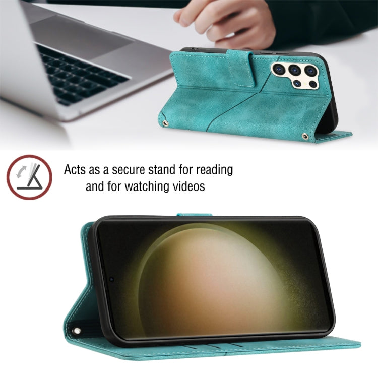 For Samsung Galaxy S24 Ultra 5G Skin-feel Embossed Leather Phone Case(Green) - HoMEdemic™ 