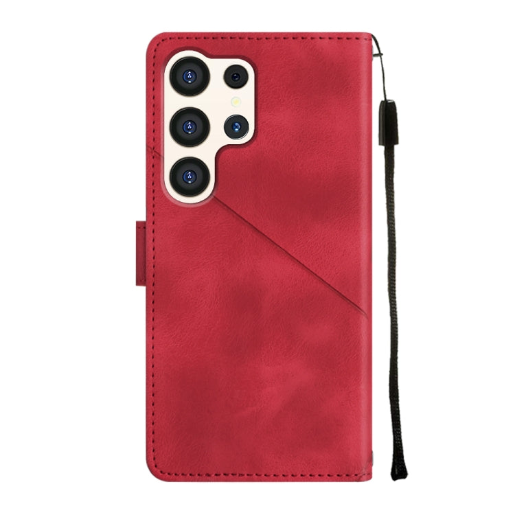 For Samsung Galaxy S24 Ultra 5G Skin-feel Embossed Leather Phone Case(Red) - HoMEdemic™ 