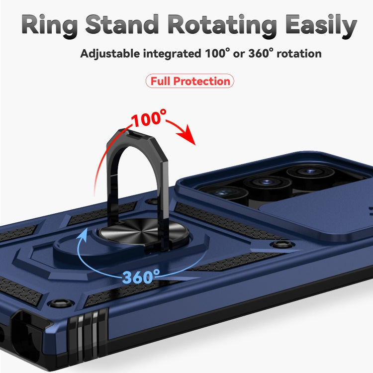 For Samsung Galaxy S24 Ultra 5G Sliding Camshield Holder Phone Case(Blue) - HoMEdemic™ 