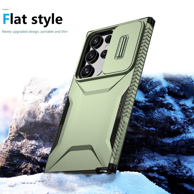 For Samsung Galaxy S24 Ultra 5G Sliding Camshield Phone Case(Alpine Green) - HoMEdemic™ 