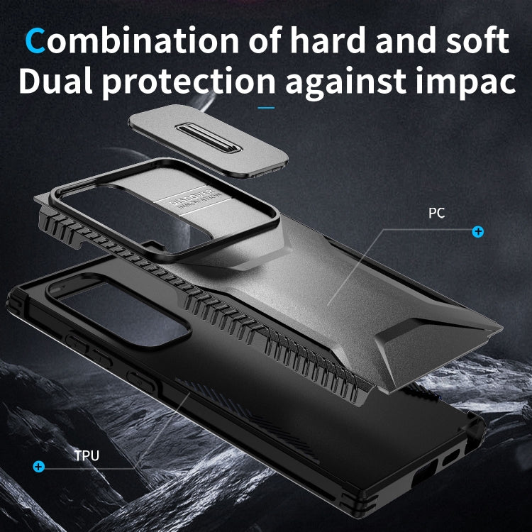 For Samsung Galaxy S24 Ultra 5G Sliding Camshield Phone Case(Black) - HoMEdemic™ 