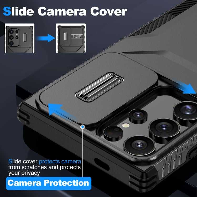 For Samsung Galaxy S24 Ultra 5G Sliding Camshield Phone Case(Black) - HoMEdemic™ 