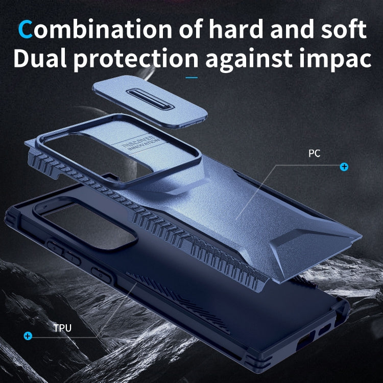For Samsung Galaxy S24 Ultra 5G Sliding Camshield Phone Case(Blue) - HoMEdemic™ 