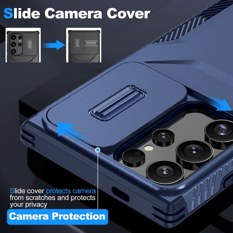 For Samsung Galaxy S24 Ultra 5G Sliding Camshield Phone Case(Blue) - HoMEdemic™ 