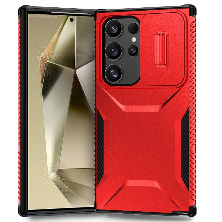 For Samsung Galaxy S24 Ultra 5G Sliding Camshield Phone Case(Red) - HoMEdemic™ 