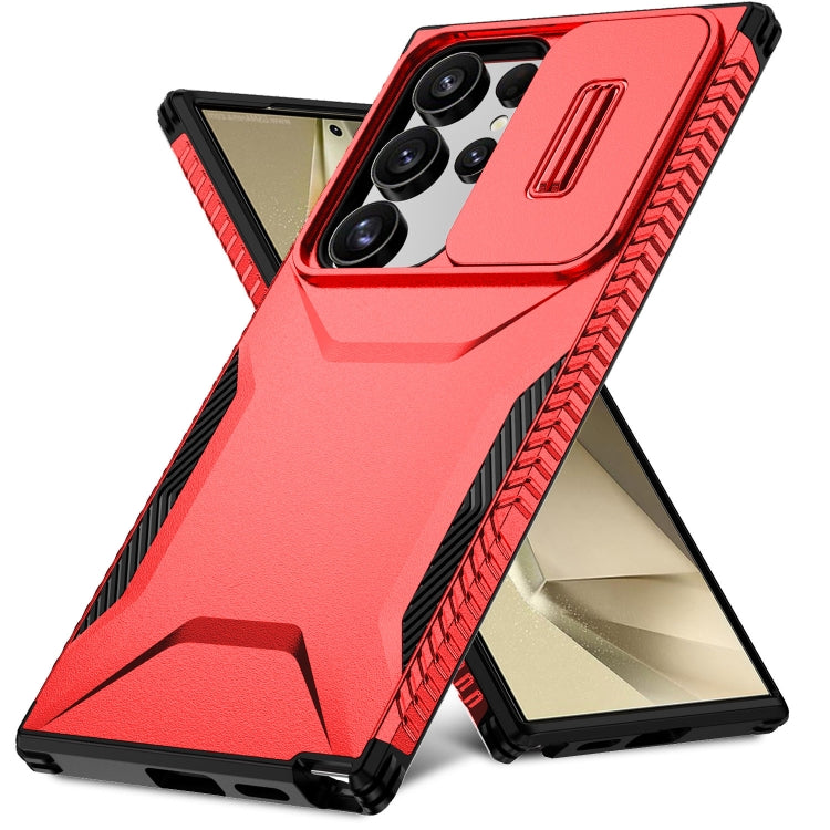 For Samsung Galaxy S24 Ultra 5G Sliding Camshield Phone Case(Red) - HoMEdemic™ 