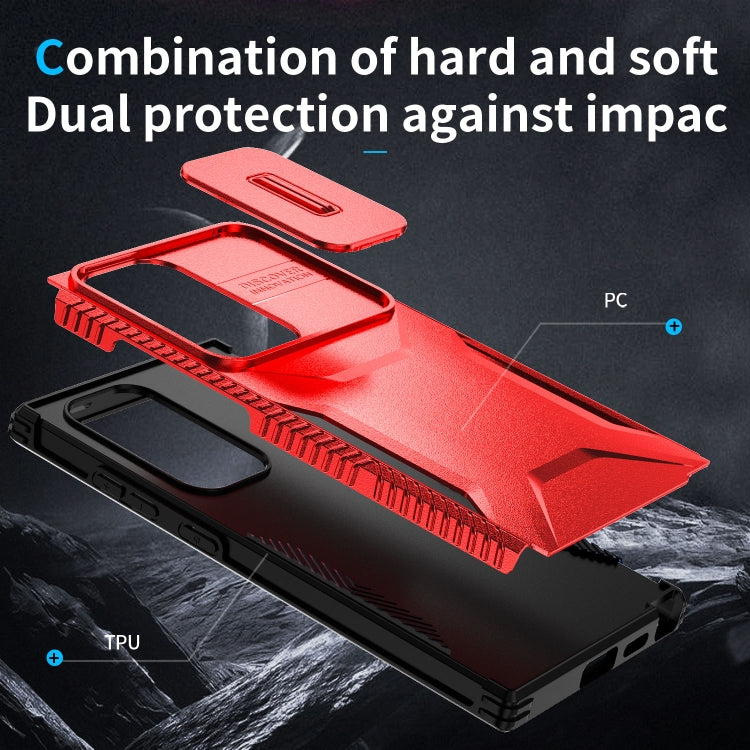 For Samsung Galaxy S24 Ultra 5G Sliding Camshield Phone Case(Red) - HoMEdemic™ 