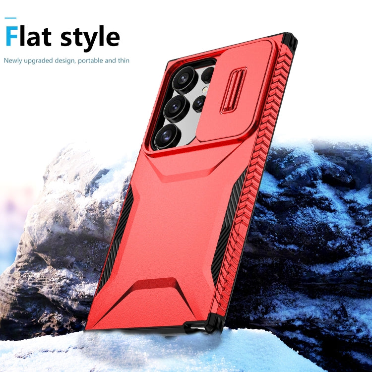 For Samsung Galaxy S24 Ultra 5G Sliding Camshield Phone Case(Red) - HoMEdemic™ 