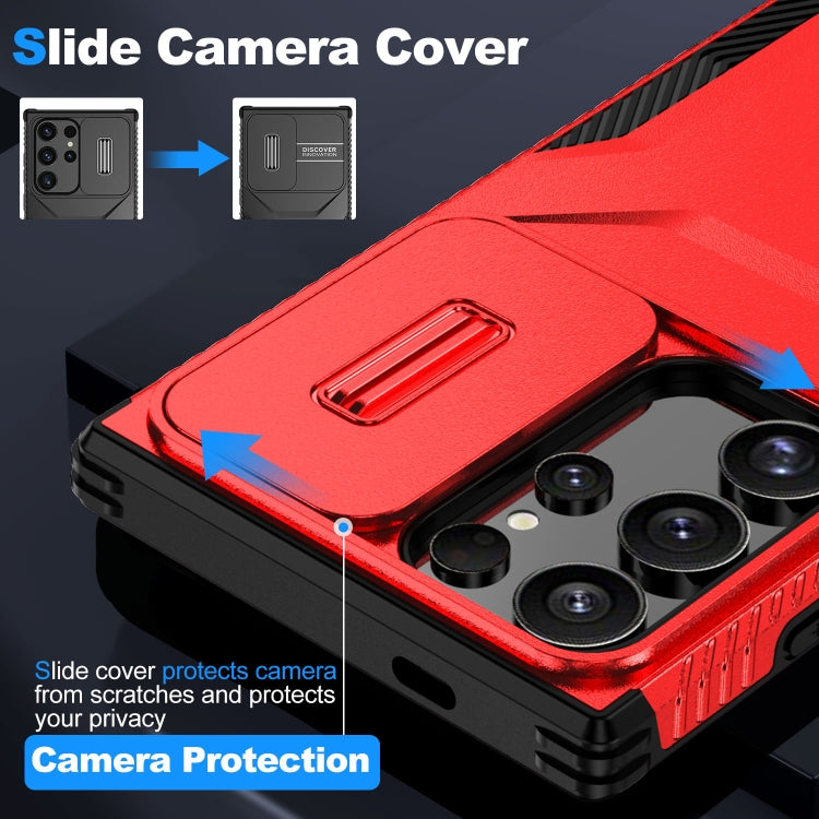 For Samsung Galaxy S24 Ultra 5G Sliding Camshield Phone Case(Red) - HoMEdemic™ 