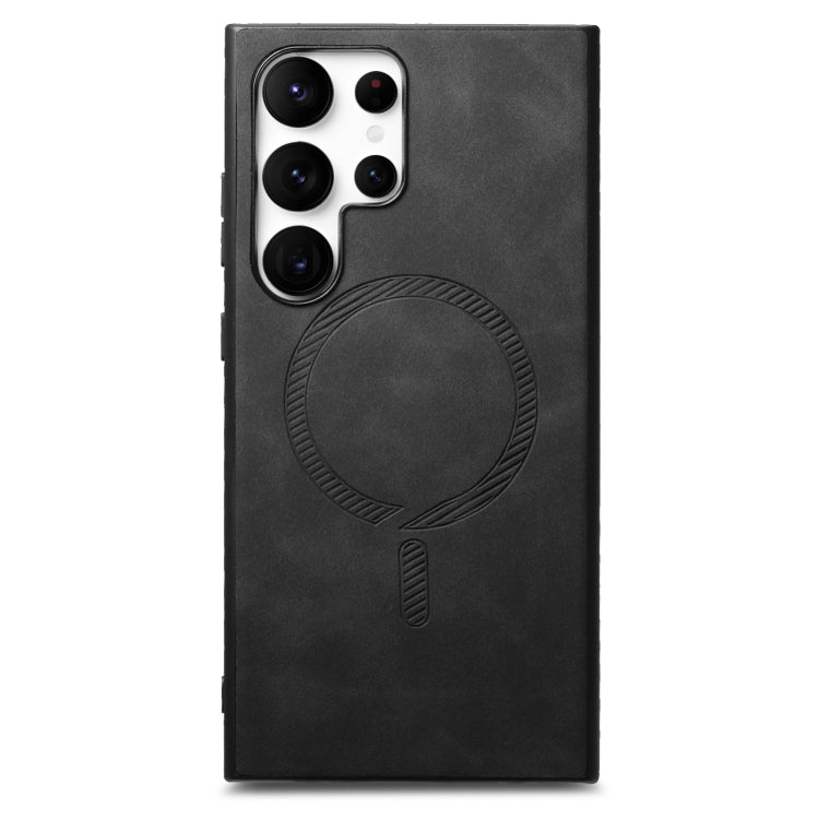 For Samsung Galaxy S24 Ultra 5G Solid Color Retro Magsafe PU Back Cover Phone Case(Black) - HoMEdemic™ 