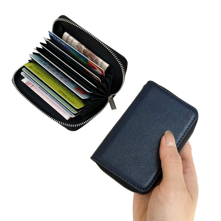 For Samsung Galaxy S24 Ultra 5G Solid Color Zipper 11-Card Slots Bag Phone Case with Lanyard(Blue) - HoMEdemic™ 