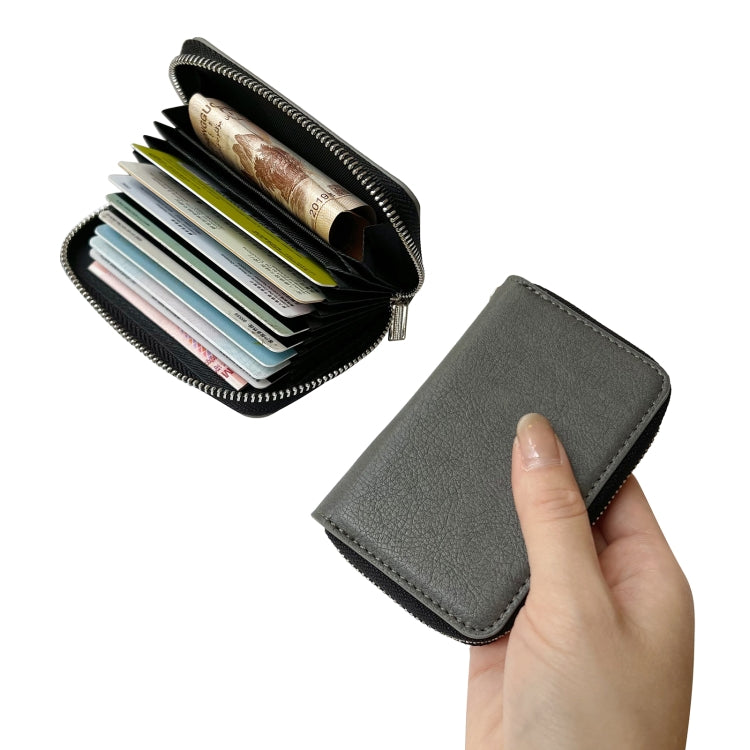 For Samsung Galaxy S24 Ultra 5G Solid Color Zipper 11-Card Slots Bag Phone Case with Lanyard(Grey) - HoMEdemic™ 