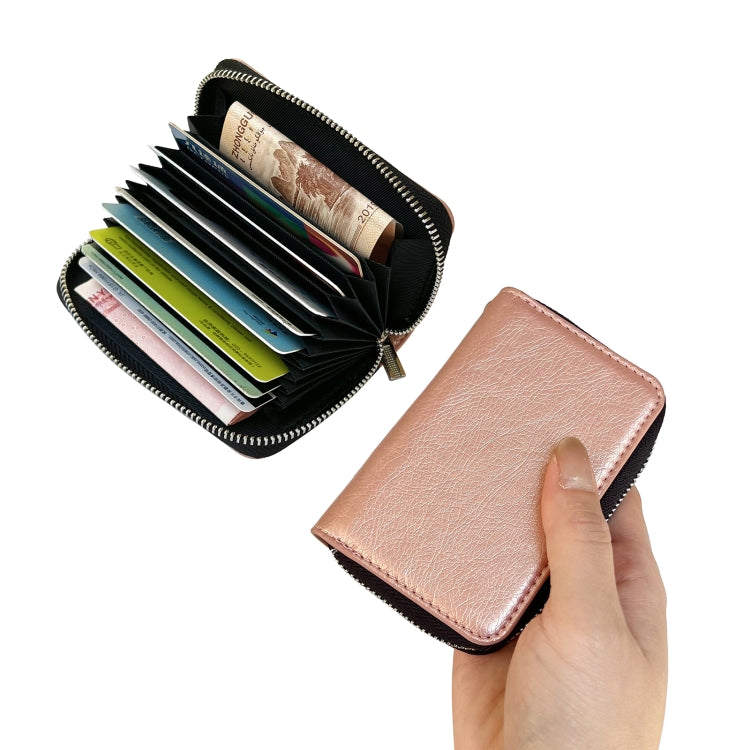 For Samsung Galaxy S24 Ultra 5G Solid Color Zipper 11-Card Slots Bag Phone Case with Lanyard(Rose Gold) - HoMEdemic™ 