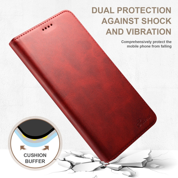 For Samsung Galaxy S24 Ultra 5G Suteni Calf Texture Horizontal Flip Leather Phone Case(Red) - HoMEdemic™ 
