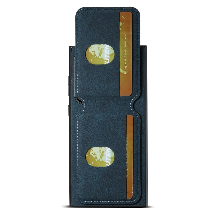 For Samsung Galaxy S24 Ultra 5G Suteni H02 Litchi Leather Card Wallet Stand Back Phone Case(Blue) - HoMEdemic™ 