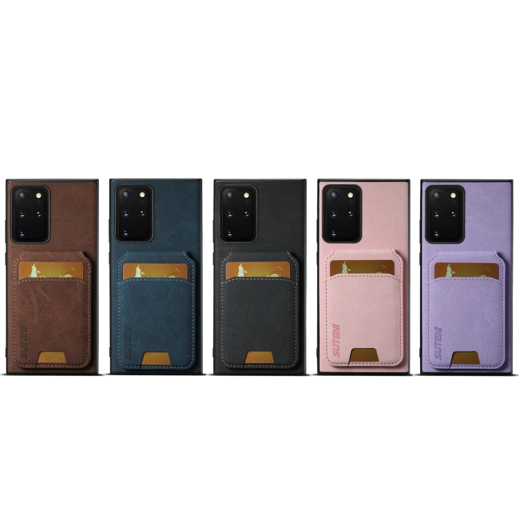 For Samsung Galaxy S24 Ultra 5G Suteni H02 Litchi Leather Card Wallet Stand Back Phone Case(Brown) - HoMEdemic™ 