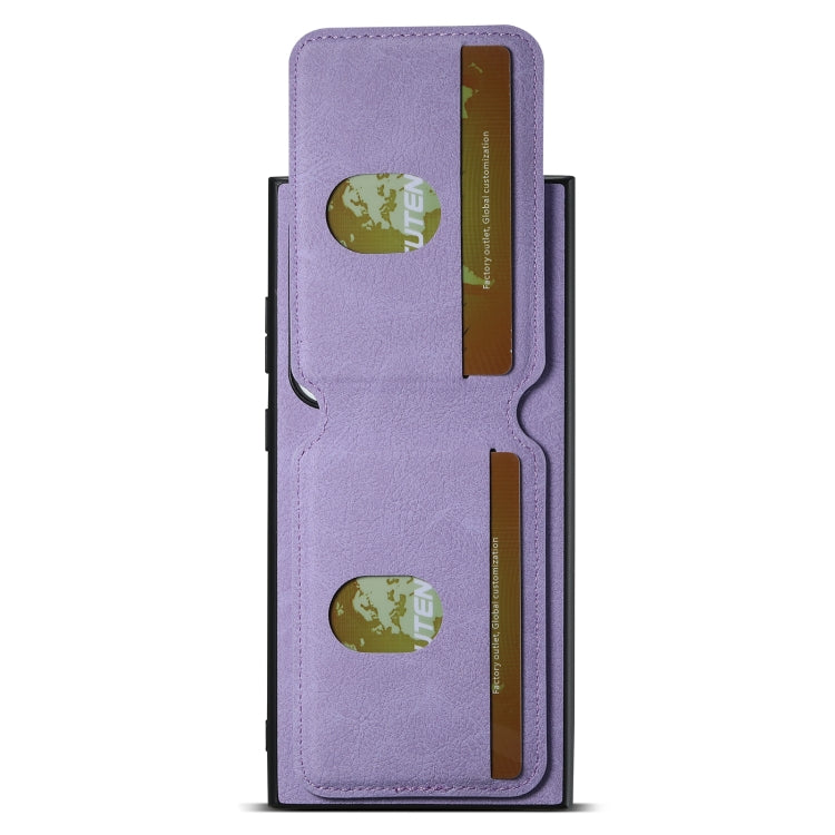 For Samsung Galaxy S24 Ultra 5G Suteni H02 Litchi Leather Card Wallet Stand Back Phone Case(Purple) - HoMEdemic™ 