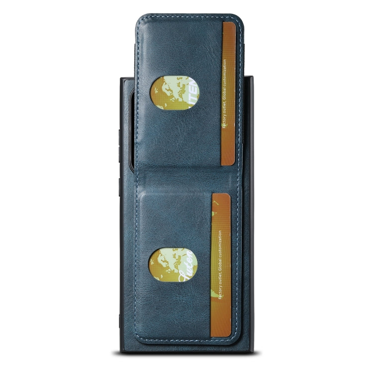 For Samsung Galaxy S24 Ultra 5G Suteni H03 Oil Wax Leather Wallet Stand Back Phone Case(Blue) - HoMEdemic™ 