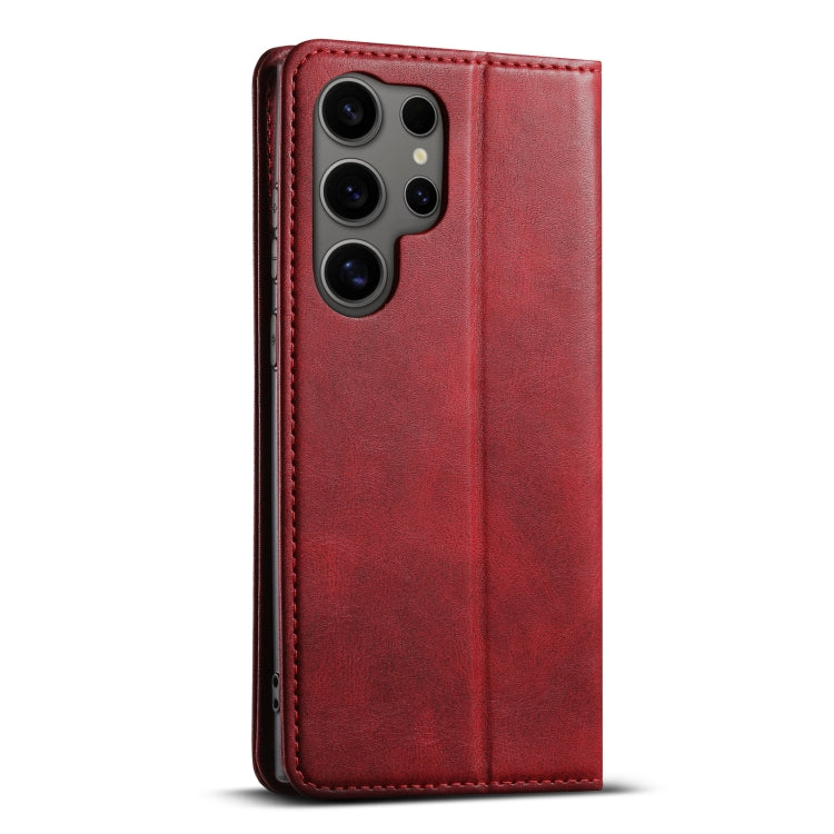 For Samsung Galaxy S24 Ultra 5G Suteni J02 Oil Wax Wallet Leather Phone Case(Red) - HoMEdemic™ 