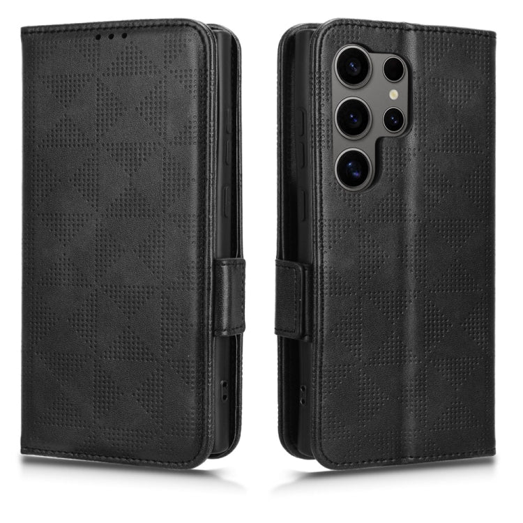 For Samsung Galaxy S24 Ultra 5G Symmetrical Triangle Leather Phone Case(Black) - HoMEdemic™ 