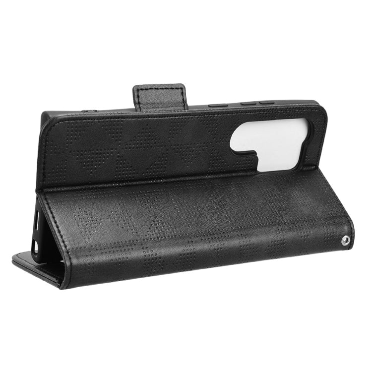 For Samsung Galaxy S24 Ultra 5G Symmetrical Triangle Leather Phone Case(Black) - HoMEdemic™ 