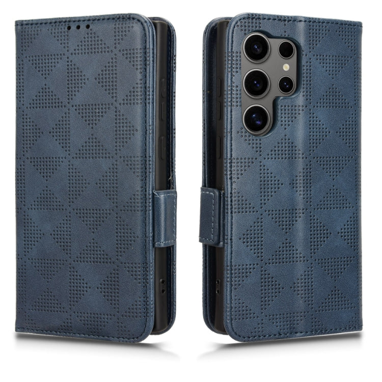 For Samsung Galaxy S24 Ultra 5G Symmetrical Triangle Leather Phone Case(Blue) - HoMEdemic™ 