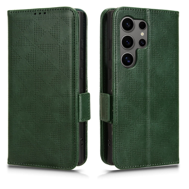 For Samsung Galaxy S24 Ultra 5G Symmetrical Triangle Leather Phone Case(Green) - HoMEdemic™ 