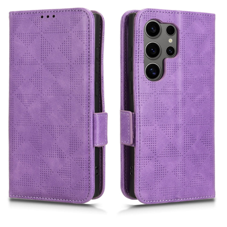For Samsung Galaxy S24 Ultra 5G Symmetrical Triangle Leather Phone Case(Purple) - HoMEdemic™ 