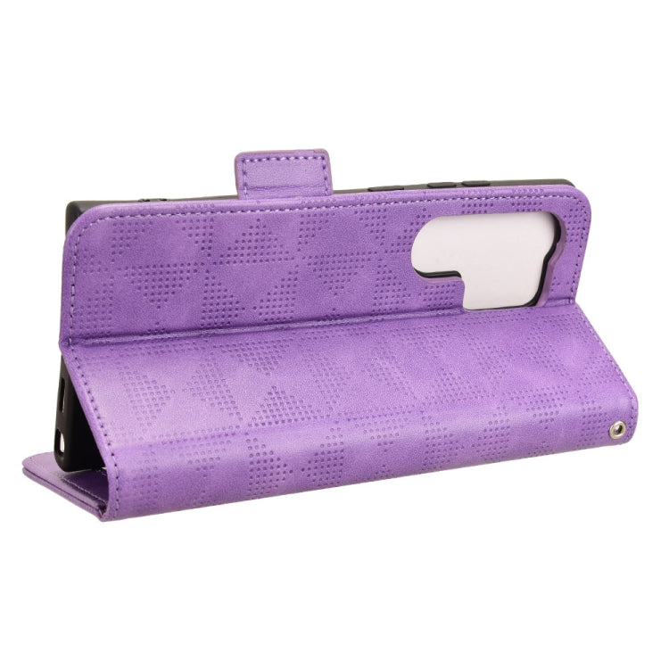 For Samsung Galaxy S24 Ultra 5G Symmetrical Triangle Leather Phone Case(Purple) - HoMEdemic™ 