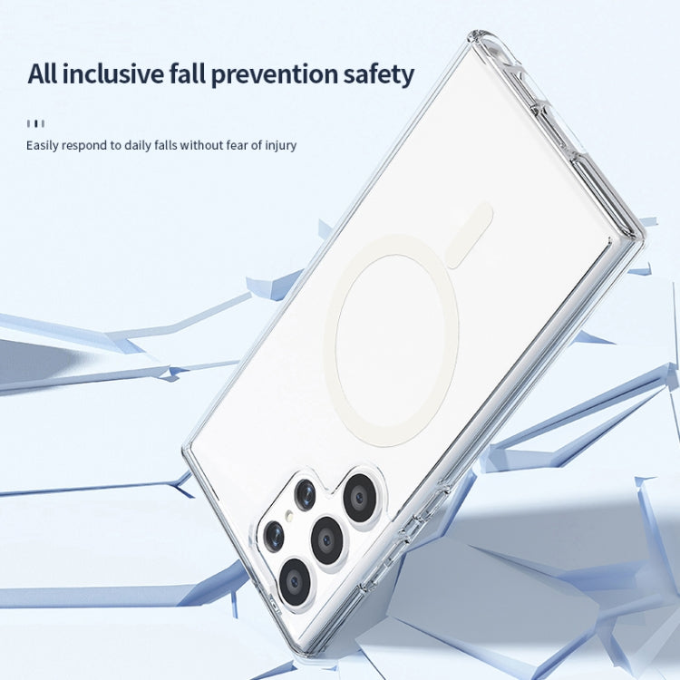For Samsung Galaxy S24 Ultra 5G Terminator Style Glitter Powder MagSafe Magnetic Phone Case(White) - HoMEdemic™ 