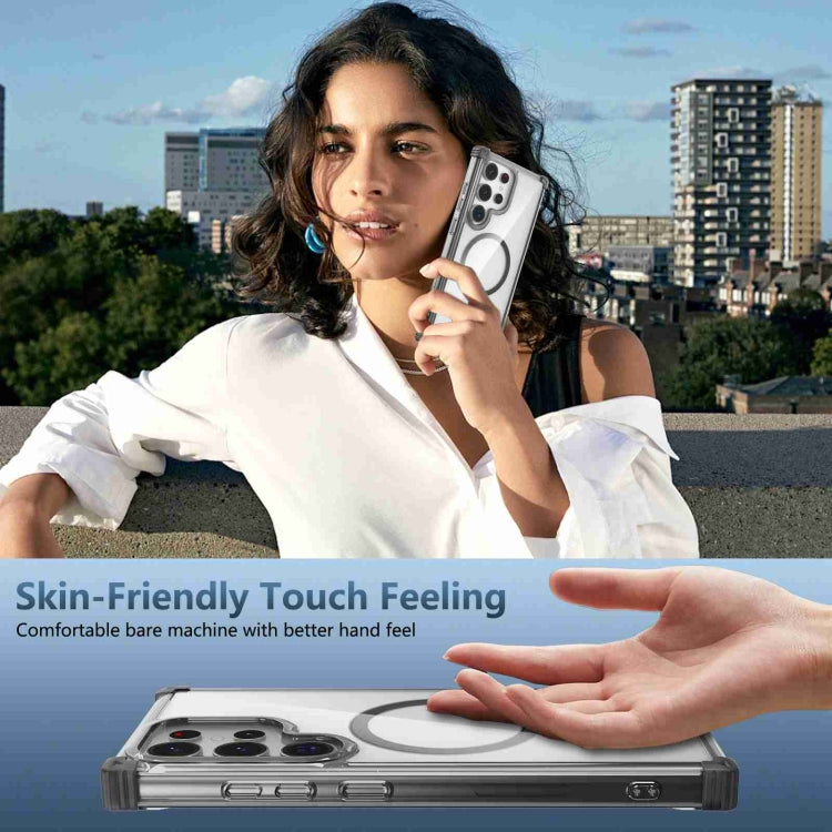 For Samsung Galaxy S24 Ultra 5G Transparent MagSafe Magnetic Phone Case(Black) - HoMEdemic™ 