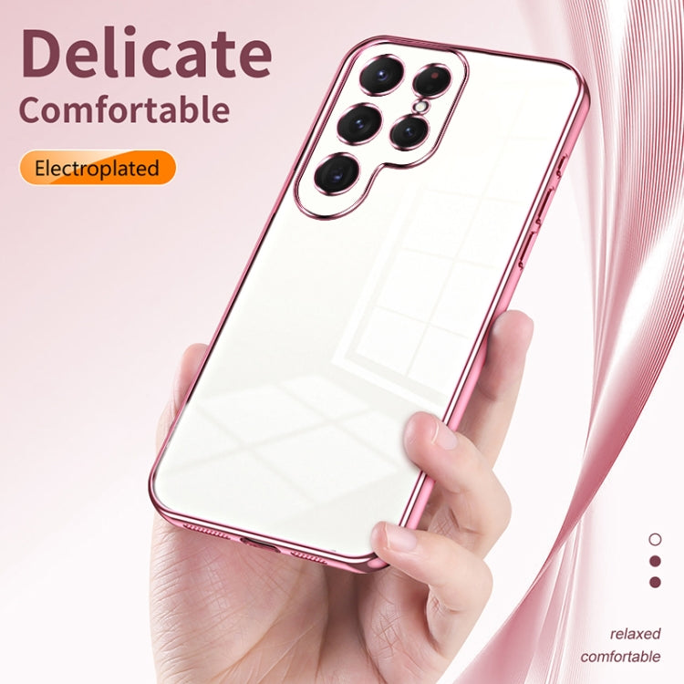 For Samsung Galaxy S24 Ultra 5G Transparent Plating Fine Hole Phone Case(Purple) - HoMEdemic™ 
