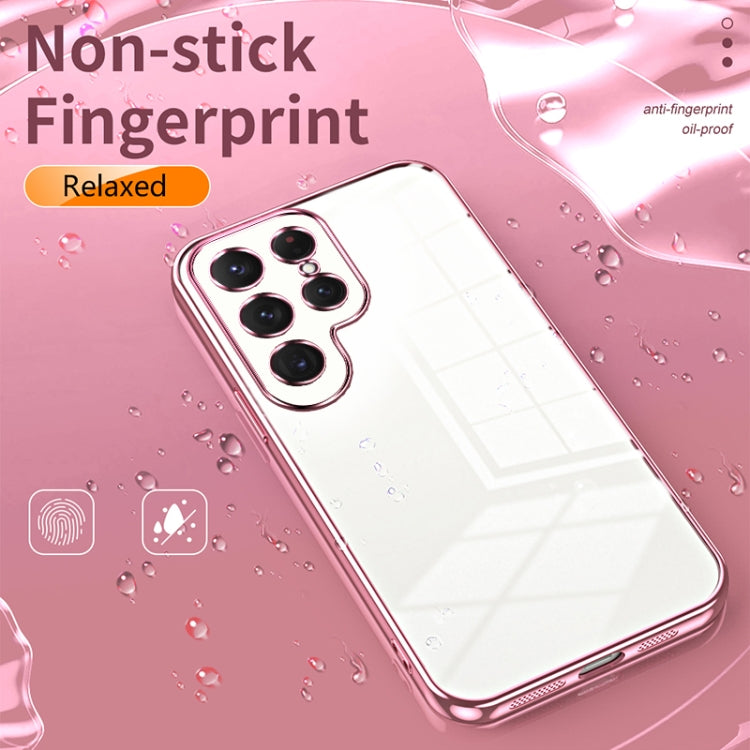 For Samsung Galaxy S24 Ultra 5G Transparent Plating Fine Hole Phone Case(Transparent) - HoMEdemic™ 