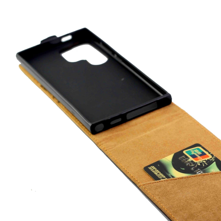 For Samsung Galaxy S24 Ultra 5G Vertical Flip Leather Case with Card Slot(Black) - HoMEdemic™ 