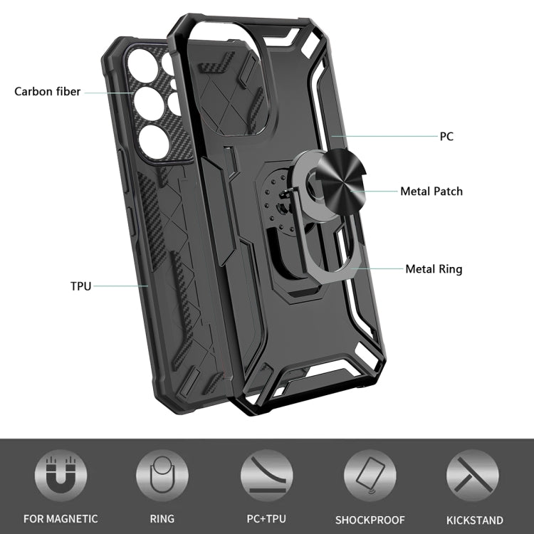 For Samsung Galaxy S24 Ultra 5G Warship Armor 2 in 1 Shockproof Phone Case(Royal Blue) - HoMEdemic™ 
