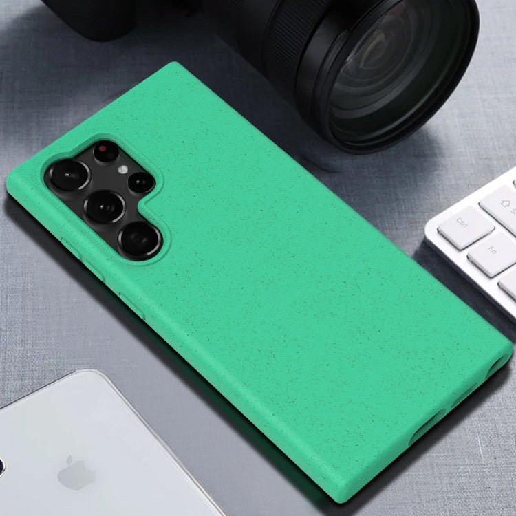 For Samsung Galaxy S24 Ultra 5G Wheat Straw Material + TPU Phone Case(Green) - HoMEdemic™ 