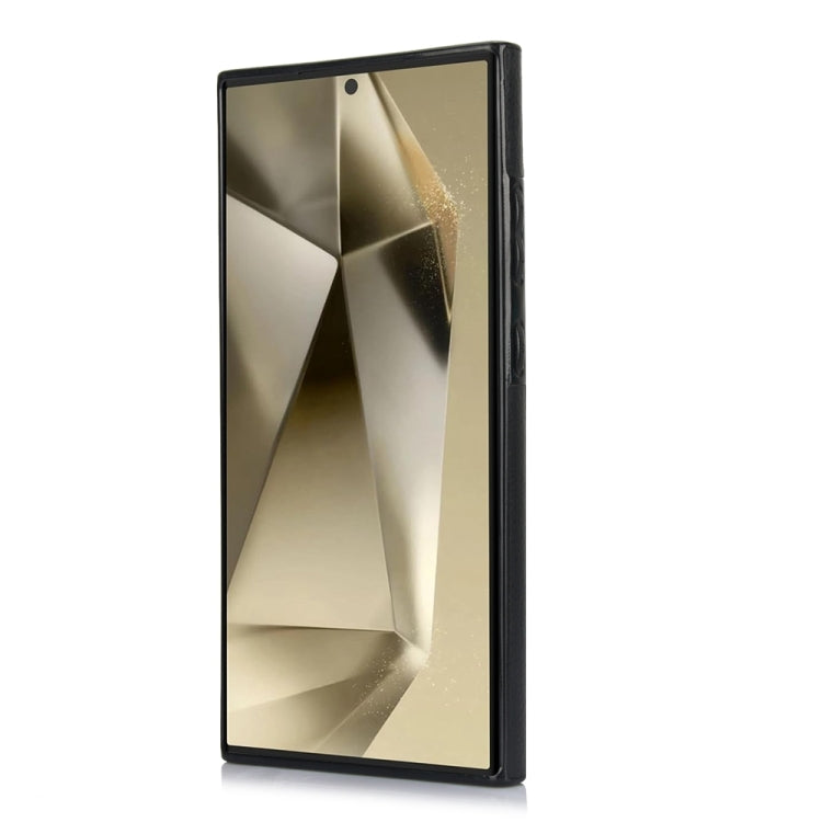 For Samsung Galaxy S24 Ultra 5G YM007 Ring Holder Card Bag Skin Feel Phone Case(Black) - HoMEdemic™ 