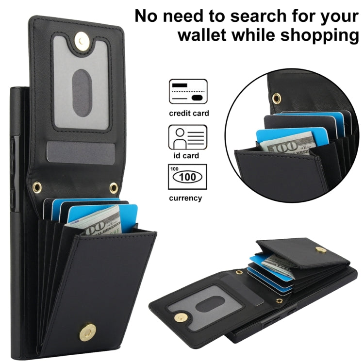 For Samsung Galaxy S24 Ultra 5G YM015 Crossbody Rhombic Card Bag RFID Phone Case(Black) - HoMEdemic™ 
