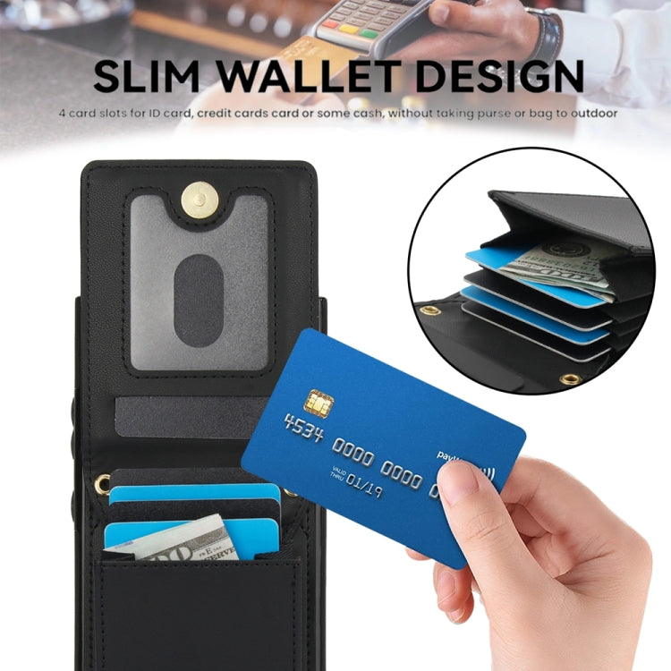 For Samsung Galaxy S24 Ultra 5G YM015 Crossbody Rhombic Card Bag RFID Phone Case(Black) - HoMEdemic™ 