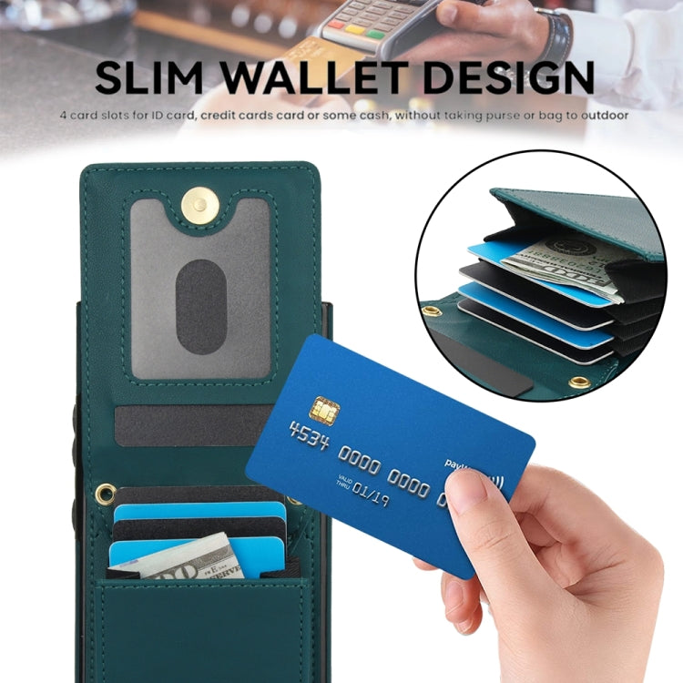 For Samsung Galaxy S24 Ultra 5G YM015 Crossbody Rhombic Card Bag RFID Phone Case(Green) - HoMEdemic™ 