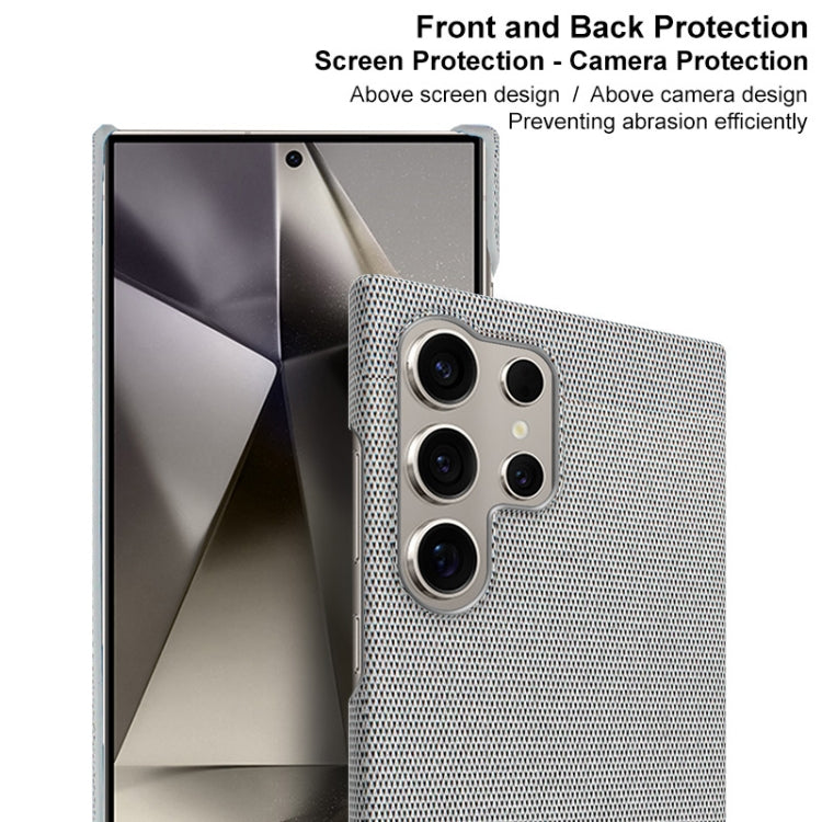 For Samsung Galaxy S24 Ultra 5G imak Ruiyi Series Cloth Texture PU + PC Phone Case(Dark Grey) - HoMEdemic™ 
